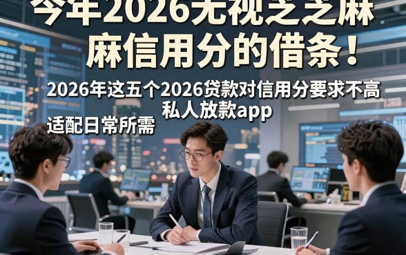今年2026无视芝麻信用分的借条！2026年这五个2026贷款对信用分要求不高私人放款app适配日常所需