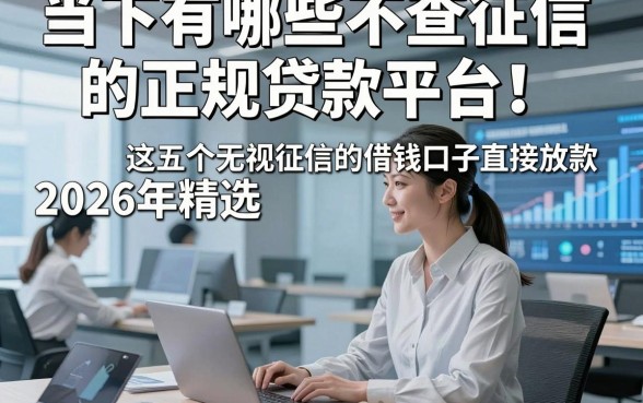 当下有哪些不查征信的正规贷款平台！2026年精选​这五个无视征信的借钱口子直接放款