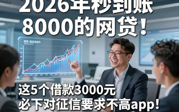 2026年秒到账8000的网贷！介绍这5个借款3000元必下对征信要求不高app
