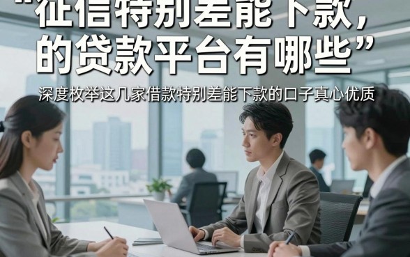 征信特别差能下款的贷款平台有哪些，深度枚举这几家借款特别差能下款的口子真心优质