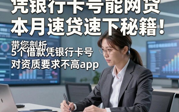 凭银行卡号能网贷本月速贷速下秘籍！带您剖析5个借款凭银行卡号对资质要求不高app