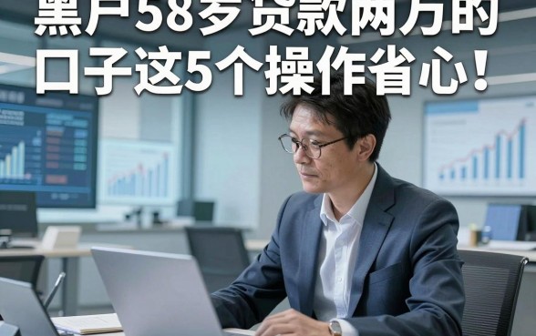 黑户58岁贷款两万的口子这5个操作省心！本篇为您详细概括！