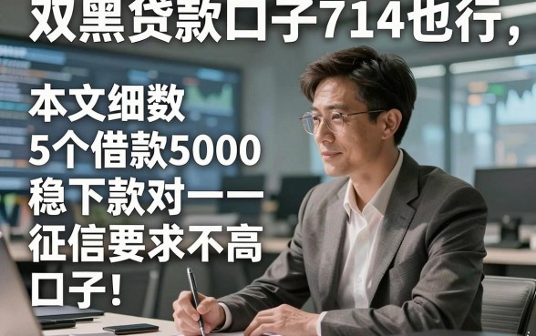 双黑贷款口子714也行，本文细数5个借款5000稳下款对征信要求不高口子
