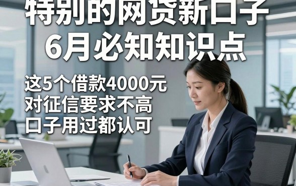 特别的网贷新口子6月必知知识点，这5个借款4000元对征信要求不高口子用过都认可