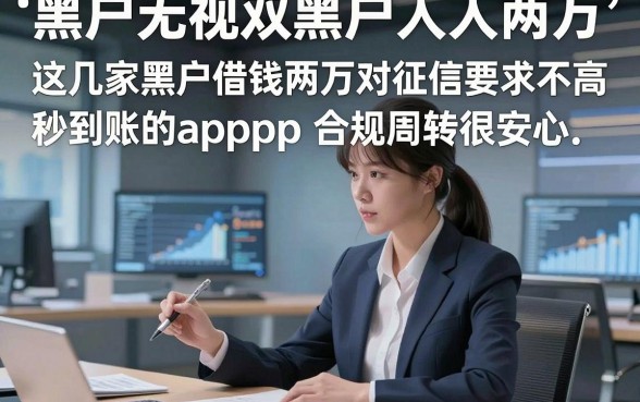 黑户无视双黑户人人两万，这几家黑户借钱两万对征信要求不高秒到账的app合规周转很安心