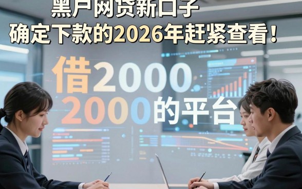 黑户网贷新口子确定下款的2026年赶紧查看！本篇汇集五个借2000的平台