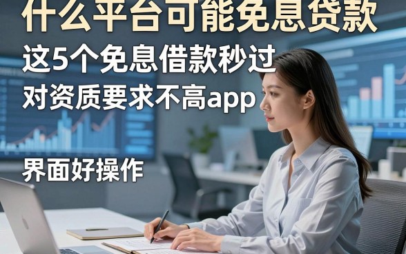 什么平台可能免息贷款，这5个免息借款秒过对资质要求不高app界面好操作