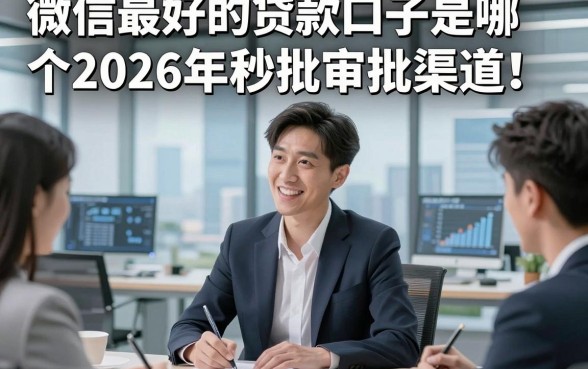 微信最好的贷款口子是哪个2026年秒批审批渠道！解析五个微信借款秒过无视征信的口子