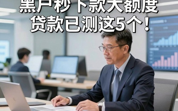 黑户秒下款大额度贷款已测这5个！本文专业为您解答！