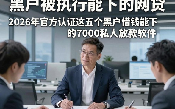 黑户被执行能下的网贷,2026年官方认证这五个黑户借钱能下的7000私人放款软件