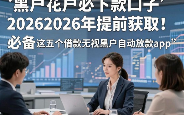 黑户花户必下款口子20262026年提前获取！必备​这五个借款无视黑户自动放款app