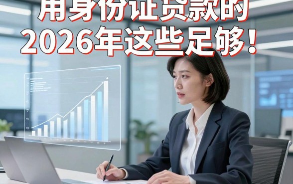 用身份证贷款的2026年这些足够！本次陈列这五个用身份证借款的口子必下