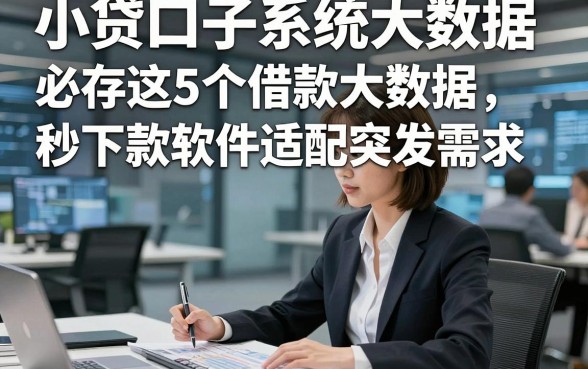 小贷口子系统大数据，必存这5个借款大数据秒下款软件适配突发需求