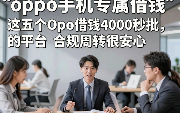 oppo手机专属借钱，这五个Oppo借钱4000秒批的平台合规周转很安心