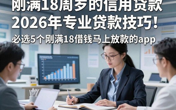 刚满18周岁的信用贷款2026年专业贷款技巧！必选5个刚满18借钱马上放款的app