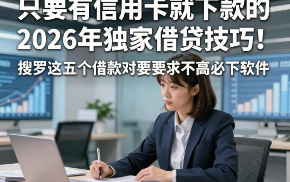 只要有信用卡就下款的2026年独家借贷技巧！搜罗这五个借款对要求不高必下软件