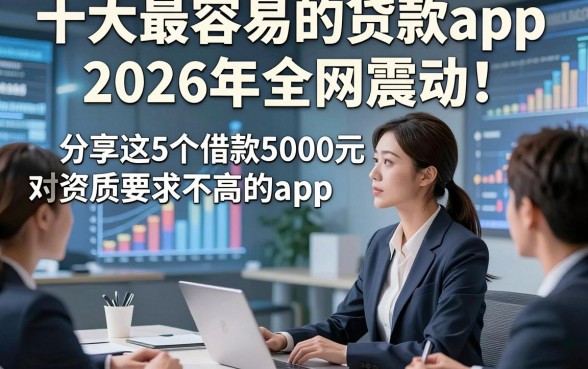 十大最容易的贷款app2026年全网震动！分享这5个借款5000元对资质要求不高的app