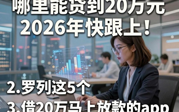 哪里能贷到20万元2026年快跟上！罗列这5个借20万马上放款的app