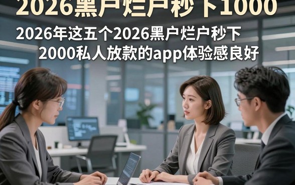 2026黑户烂户秒下1000，2026年这五个2026黑户烂户秒下2000私人放款的app体验感良好