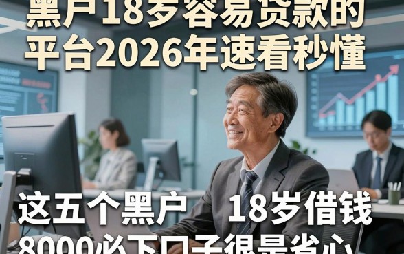 黑户18岁容易贷款的平台2026年速看秒懂，这五个黑户18岁借钱8000必下口子很是省心