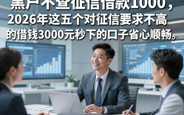 黑户不查征信借款1000，2026年这五个对征信要求不高的借钱3000元秒下的口子省心顺畅