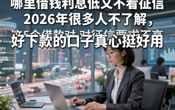 哪里借钱利息低又不看征信2026年很多人不了解，这5个借款对征信要求不高好下款的口子真心挺好用