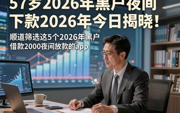 57岁2026年黑户夜间下款2026年今日揭晓！顺道筛选这5个2026年黑户借款2000夜间放款的app