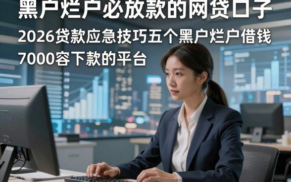 黑户烂户必放款的网贷口子，2026贷款应急技巧五个黑户烂户借钱7000容易下款的平台