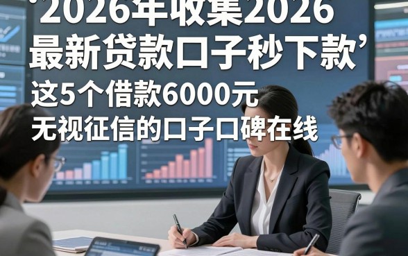 2026年收集2026最新贷款口子秒下款，这5个借款6000元无视征信的口子口碑在线