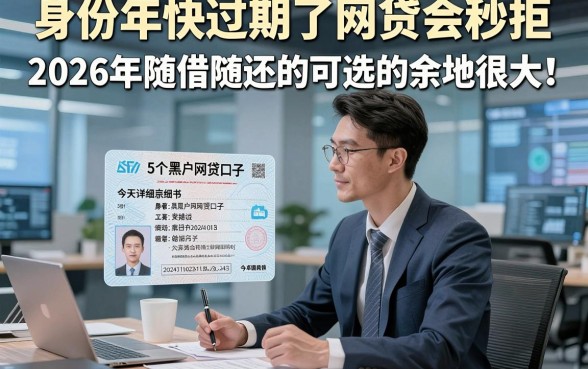 身份证快过期了网贷会秒拒2026年随借随还的可选的余地很大！，今天详细讲说​这5个黑户网贷口子！