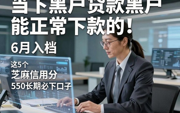 当下黑户贷款黑户能正常下款的！6月入档​这5个芝麻信用分550长期必下口子