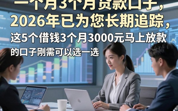 一个月3个月贷款口子2026年已为您长期追踪，这5个借钱3个月3000元马上放款的口子刚需可以选一选