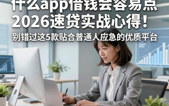 什么app借钱会容易点2026速贷实战心得！别错过这5款贴合普通人应急的优质平台