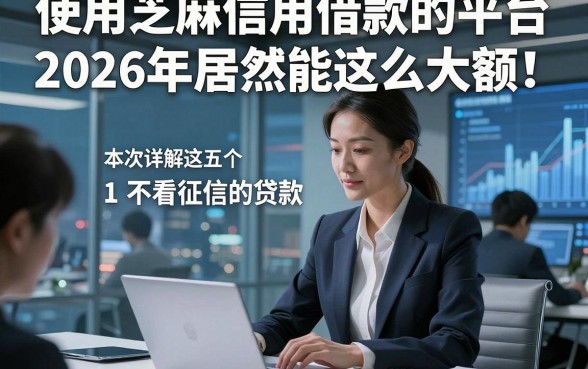 使用芝麻信用借款的平台2026年居然能这么大额！本次详解这五个1不看征信的贷款