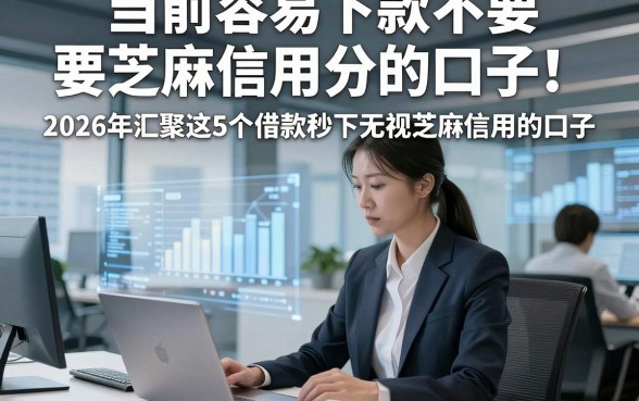 当前容易下款不要芝麻信用分的口子！2026年汇聚这5个借款秒下无视芝麻信用的口子