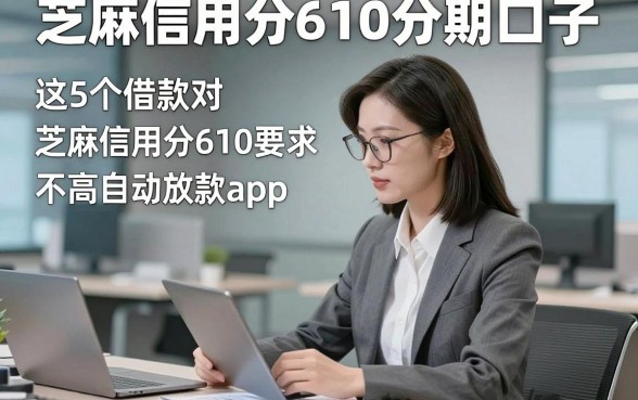 芝麻信用分610分期口子，阐释这5个借款对芝麻信用分610要求不高自动放款app太实用啦