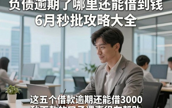 负债逾期了哪里还能借到钱6月秒批攻略大全，这五个借款逾期还能借3000秒下款的口子遇事很有帮助