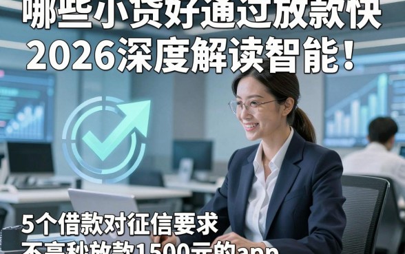 哪些小贷好通过放款快2026深度解读智能！顺便梳理5个借款对征信要求不高秒放款1500元的app