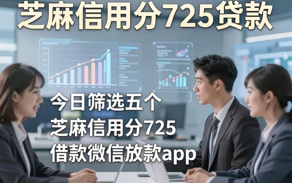 芝麻信用分725贷款，今日筛选五个芝麻信用分725借款微信放款app