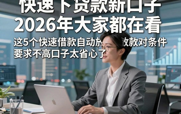 快速下贷款新口子2026年大家都在看，这5个快速借款自动放款对条件要求不高口子太省心了