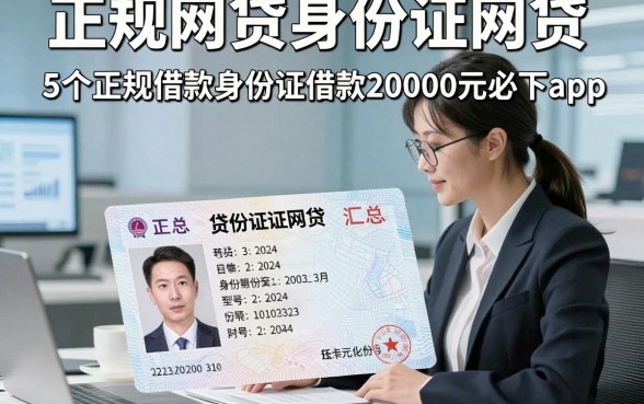 正规网贷身份证网贷，汇总​5个正规借款身份证借款20000元必下app