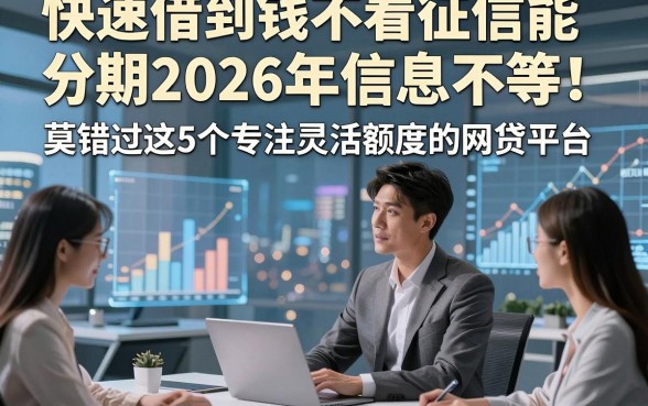 快速借到钱不看征信能分期2026年信息不等！莫错过这5个专注灵活额度的网贷平台