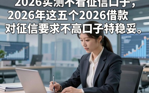 2026实测不看征信口子，2026年这五个2026借款对征信要求不高口子特稳妥