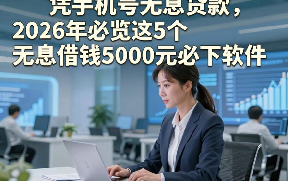 凭手机号无息贷款，2026年必览这5个无息借钱5000元必下软件