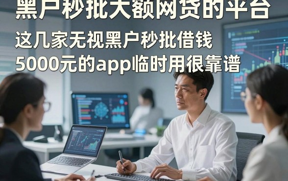 黑户秒批大额网贷的平台，这几家无视黑户秒批借钱5000元的app临时用很靠谱