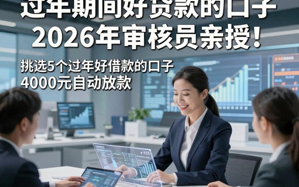 过年期间好贷款的口子2026年审核员亲授！挑选5个过年好借款的口子4000元自动放款