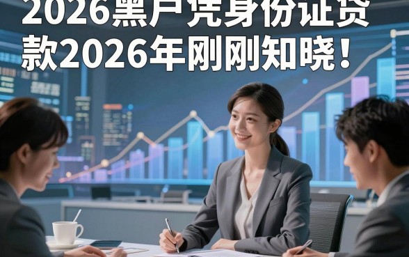 2026黑户凭身份证贷款2026年刚刚知晓！本篇为您深度评析！