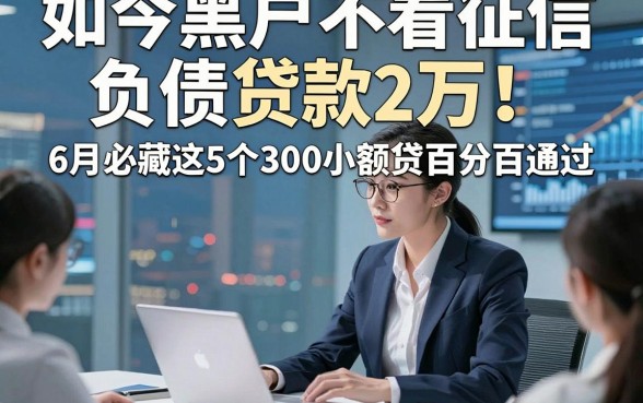 如今黑户不看征信负债贷款2万！6月必藏这5个300小额贷百分百通过