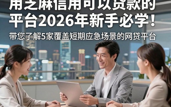 用芝麻信用可以贷款的平台2026年新手必学！带您了解5家覆盖短期应急场景的网贷平台