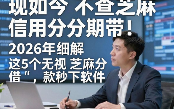 现如今不查芝麻信用分分期带！2026年细解​这5个无视芝麻分借款秒下软件
